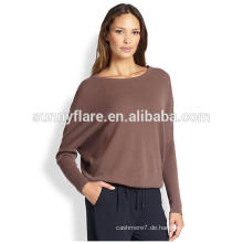 Heißer Sale100% mongolischen Kaschmir Frauen Langarm Pullover